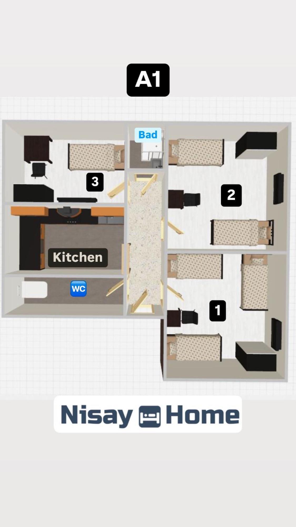 Nisay Home - 3 Room Apartment - A1 Ludwigsburg Bagian luar foto